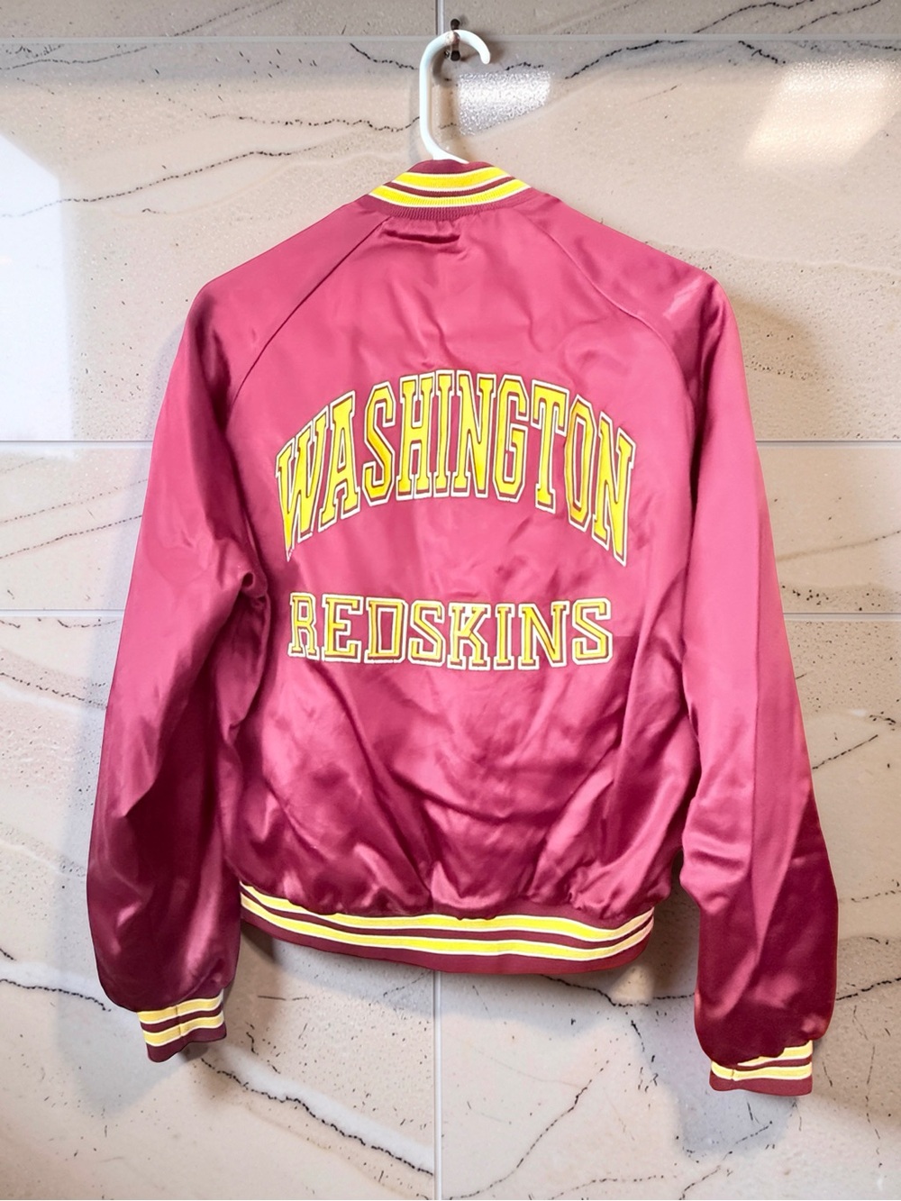 Vintage 1980s Washington Redskins NFL Satin Bomber Jacket